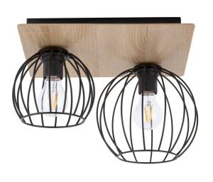 Plafon druciany sklejka dąb czarny CYBER 2 prostokąt 32358