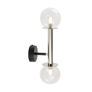 Kinkiet DAISY 2 srebrno-transparentny 40756