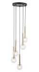 Lampa wisząca kule DAISY 5 złoto-transparentna 40759