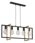 Lampa wisząca geometryczna loft czarno-złota EDEN 5 32236