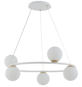 Lampa wisząca kule ring biała GAMA KOŁO 5 33385