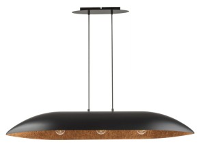 Lampa wisząca z żywicy czarno-miedziana Gondola L 40634