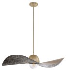 Lampa wisząca kapelusz złoto-czarna nakrapiana KAPELLO L ø 76cm 32342