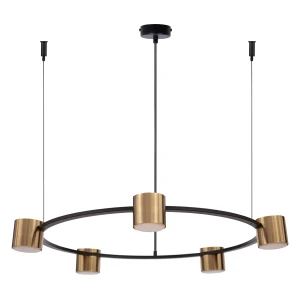 Lampa wisząca KODO 5xGX53 czarny złoty szczotkowany 41329