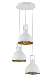 Lampa wisząca loftowa biało-złota MARS 3 koło 32261