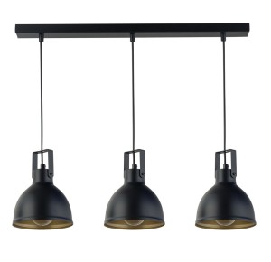 Lampa wisząca loftowa czarno-złota  MARS 3 32262