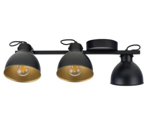 Lampa sufitowa loftowa czarno-złota MARS 3 32270