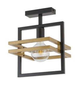 Plafon loftowy metalowy czarno-złoty  MERCI 1 32398