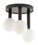 Plafon mleczne kule czarny PERLA 3 33484