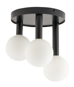 Plafon mleczne kule czarny PERLA 3 33484