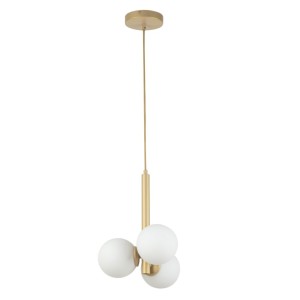 Lampa wisząca kule PERLA 3 złoty beż 33605