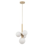 Lampa wisząca kule PERLA 4 złoty beż 33606