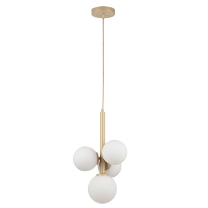 Lampa wisząca kule PERLA 4 złoty beż 33606