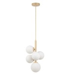 Lampa wisząca kule PERLA 5 złoty beż 33607