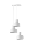 Lampa wisząca metalowa biała RIF 3 KOŁO 30906