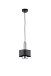 Lampa wisząca metalowa czarno - srebrna RIF LUX 1 S 40714