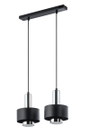 Lampa wisząca metalowa czarno - srebrna RIF LUX 2 40784