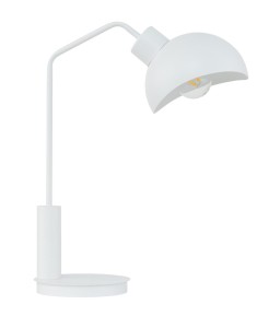Lampka biurkowa metalowa biała  ROY 50327