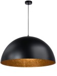 Lampa wisząca duża czarno-miedziana SFERA 90  /  30126