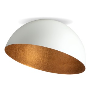 Plafon kopuła biało-miedziany SFERA 70 /  32460