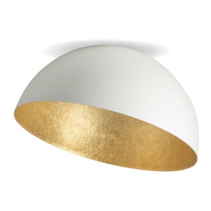 Plafon kopuła biało-złoty SFERA 90 /  32463