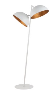 Lampa podłogowa kopuły biało-miedziana SFERA 50334