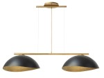 Lampa wisząca SOLAR 2 M złota z kloszami czarno-złotymi 40571