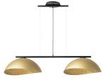 Lampa wisząca SOLAR 2 M czarna z kloszami złotymi 40580