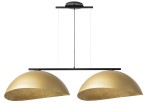 Lampa wisząca SOLAR 2 L czarna ze złotymi kloszami 40581