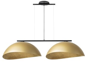 Lampa wisząca SOLAR 2 L czarna ze złotymi kloszami 40581