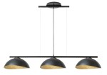 Lampa wisząca SOLAR 3 S czarna z kloszami czarno-złotymi 40579