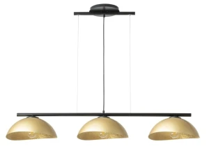 Lampa wisząca SOLAR 3 S czarna ze złotymi kloszami 40582