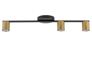 Plafon spot potrójny czarno-złoty SKY 3 /  33435