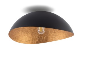 Plafon z żywicy czarno-miedziany Solaris S 40604