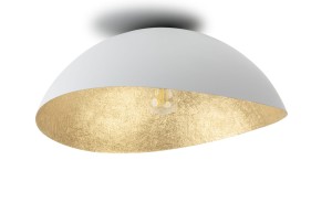 Plafon z żywicy biało-złoty  Solaris S 40611