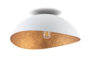 Plafon z żywicy biało-miedziany  Solaris S 40618
