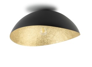 Plafon z żywicy czarno-złoty  Solaris M 40598