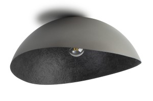 Plafon duży klosz srebrno-czarny  Solaris XL 40628