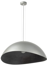 Lampa wisząca z żywicy srebrno-czarna Solaris M 40629
