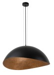 Lampa wisząca z żywicy czarno-miedziana Solaris XL 40610