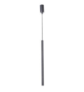 Lampa wisząca tuba rurka czarna  Sopel 1 Prosty 33149