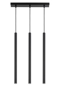 Lampa wisząca rurki sople czarna SOPEL 3 PROSTY 33401