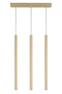 Lampa wisząca rurki sople złoty mat  SOPEL 3 PROSTY 33403