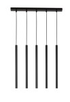 Lampa wisząca rurki sople czarna SOPEL 5 PROSTY 33615