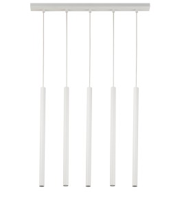 Lampa wisząca rurki sople biała SOPEL 5 PROSTY 33616