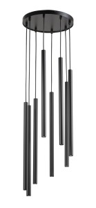 Lampa wisząca sople czarna SOPEL 8 koło 33628