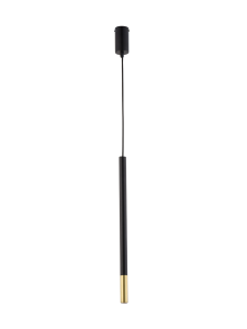 Lampa wisząca rurka tuba czarno-złota SOPEL DUE 1 33235