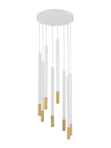 Lampa wisząca sople rurki biało-złota SOPEL DUE 8 /  33240