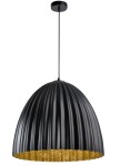 Lampa wisząca duży klosz czarno-złota TELMA 50 32020
