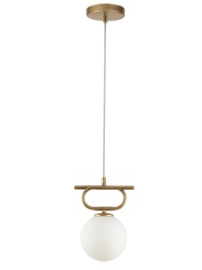 Lampa wisząca kulka mleczna złota TES 1 33631